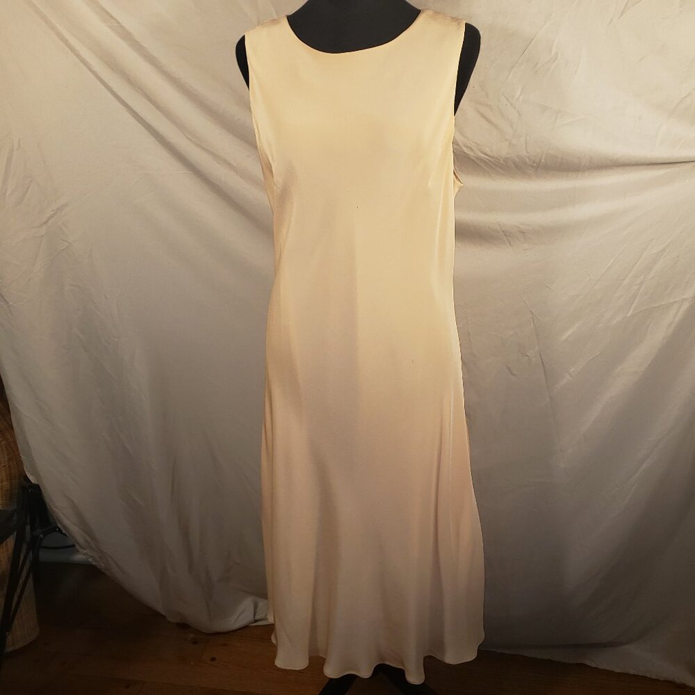 Women's Casual Corner ANNEX Peach Sleeveless Maxi Dress, Size 16